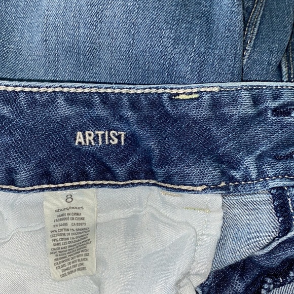 American Eagle Stretch Artist Wide Leg Jeans Size 8 - Picture 7 of 11